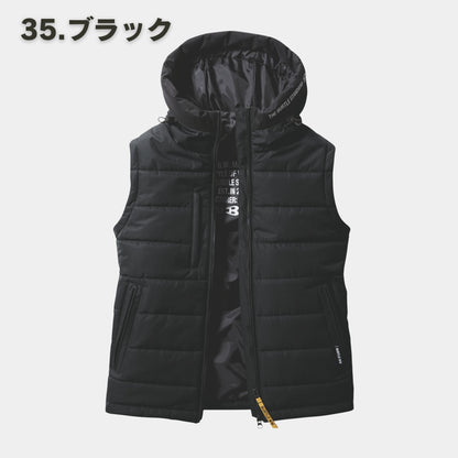 BURTLE(バートル) 5034 防寒フーディベスト（大型フード・軽量・防水・保温・ダブルジップ・ユニセックス・秋冬）