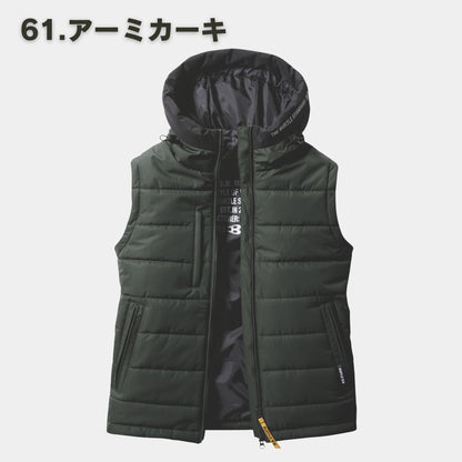 BURTLE(バートル) 5034 防寒フーディベスト（大型フード・軽量・防水・保温・ダブルジップ・ユニセックス・秋冬）