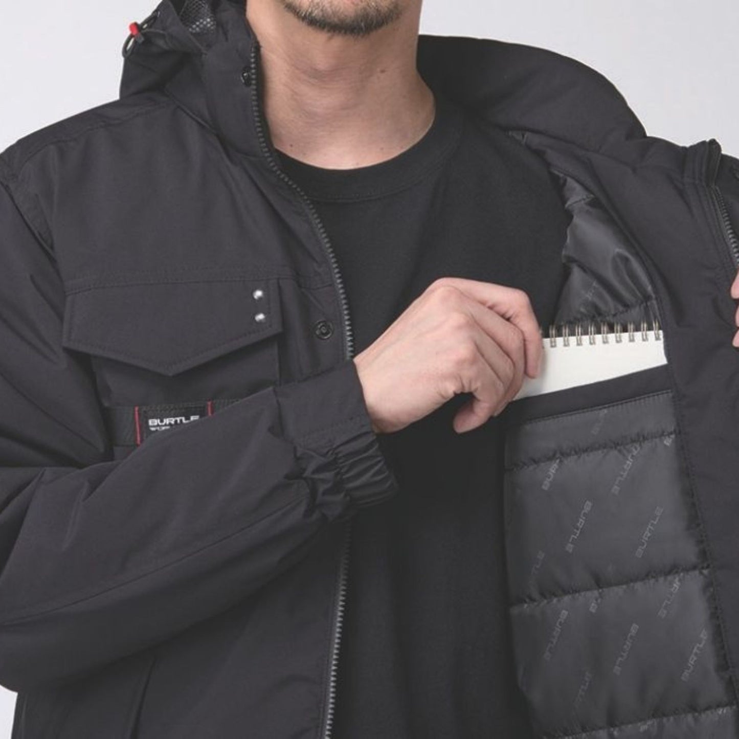 BURTLE(バートル) 5064 防寒ベスト（大型フード付き・強撥水・防風ラミネート・耐水性10,000mm・ウォッシャブル・軽量マイクロソフトシェル・ユニセックス・秋冬）