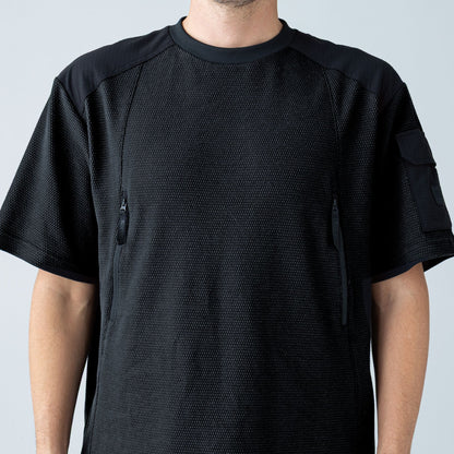 TSDESIGN(ティーエスデザイン) 5545 スラントジップショートスリーブTシャツ