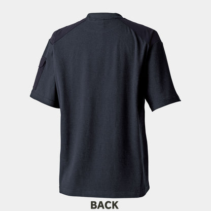 TSDESIGN(ティーエスデザイン) 5545 スラントジップショートスリーブTシャツ
