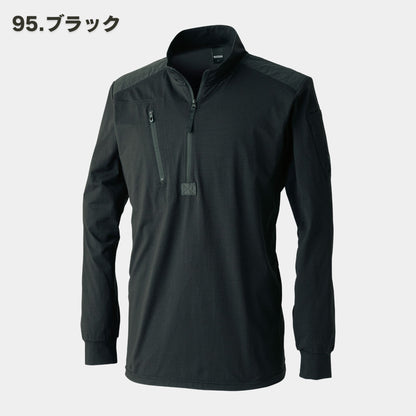 TSDESIGN(ティーエスデザイン) 85605 TSDEOドッツロングスリーブハーフジップ