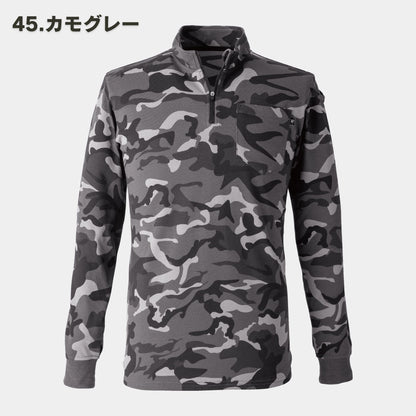 EVENRIVER(イーブンリバー) NRS206 ヘビーウェイトジップネックTシャツ(長袖)