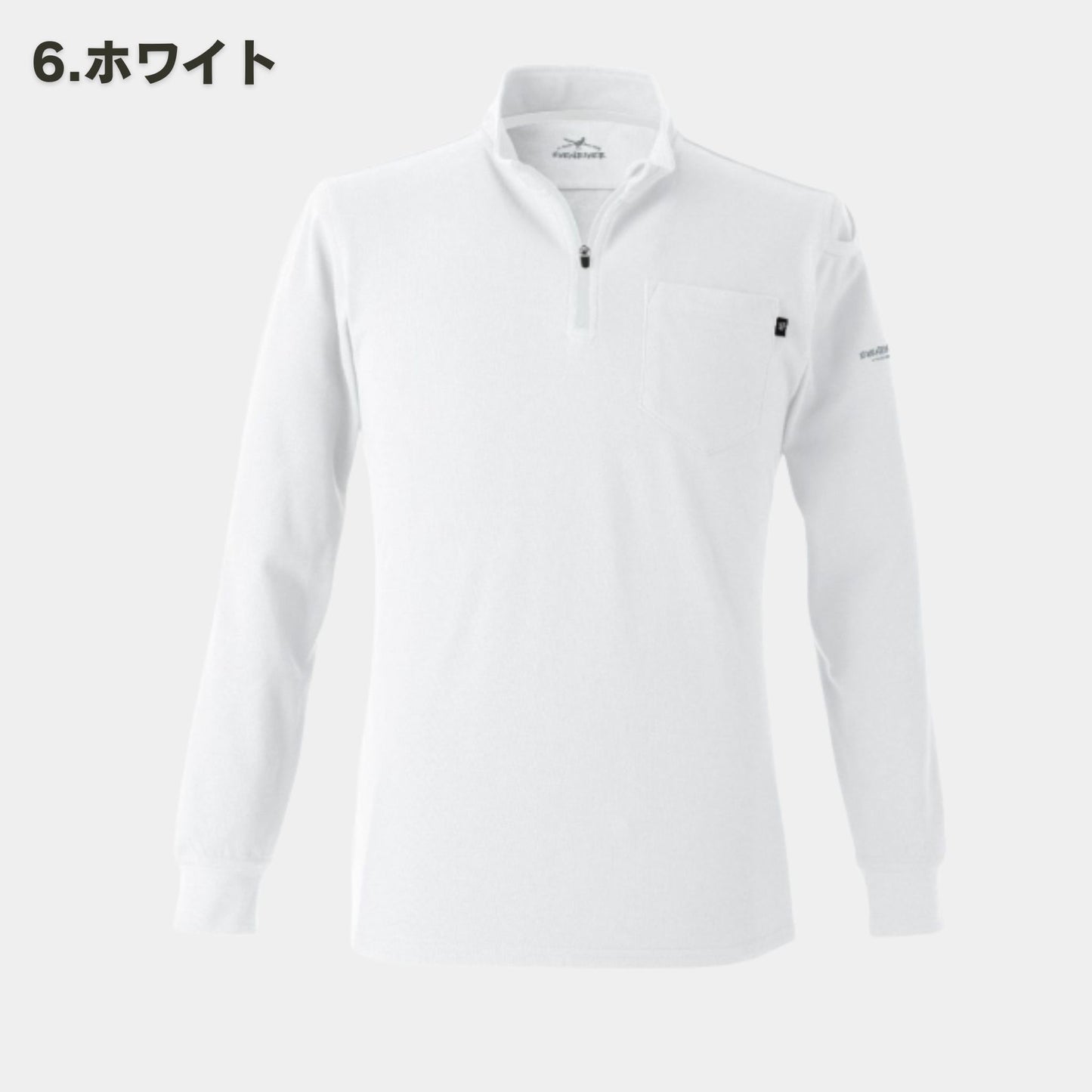 EVENRIVER(イーブンリバー) NRS206 ヘビーウェイトジップネックTシャツ(長袖)