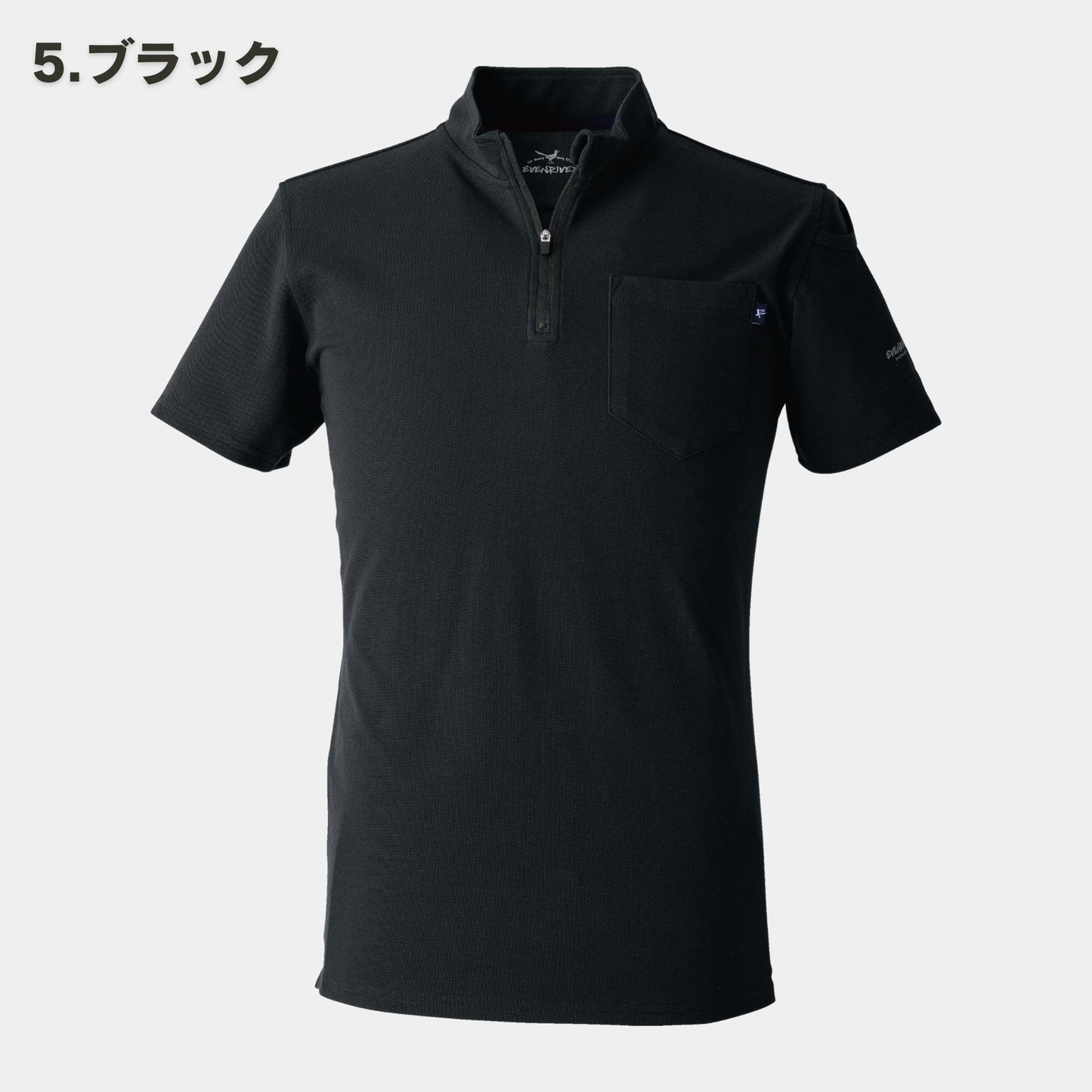 EVENRIVER(イーブンリバー) NRS216 ヘビーウェイトジップネックTシャツ(半袖)