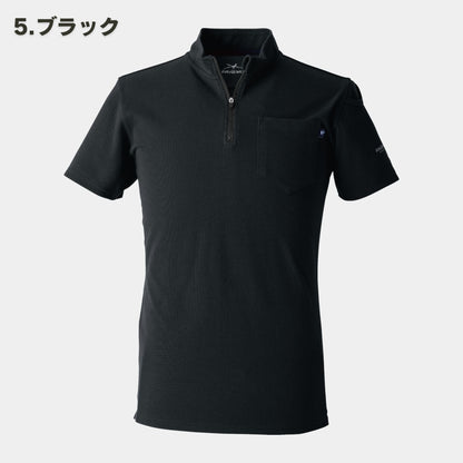 EVENRIVER(イーブンリバー) NRS216 ヘビーウェイトジップネックTシャツ(半袖)