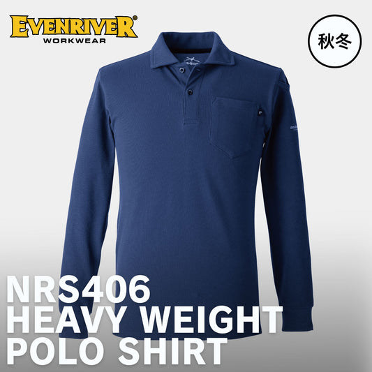 EVENRIVER(イーブンリバー) NRS406 ヘビーウェイトポロシャツ(長袖)